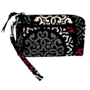 Vera Bradley Canterberry Magenta Zip Wristlet New With Tags.